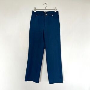A.P.C. navy cotton sailor pant mid high waist apc paris XS 24 25